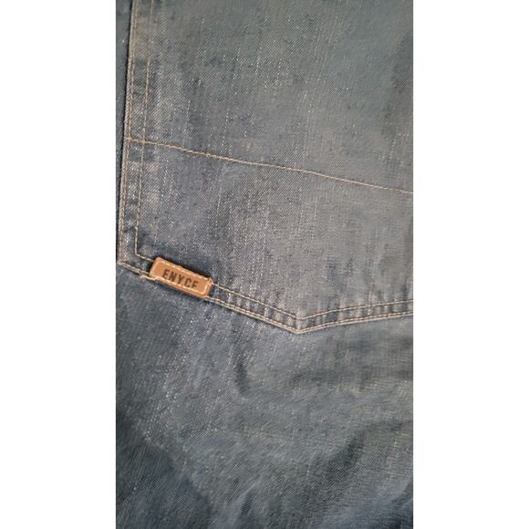 Enyce Jeans Men's 40x32 Baggy Wide Leg Y2K Hip Hop Streetwear Denim Blue Vintage - Picture 3 of 6